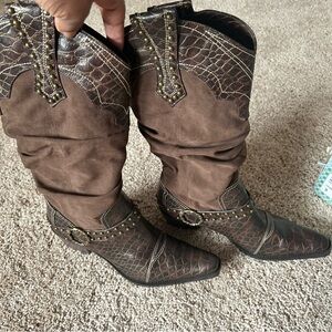 J.Renee Brown slouchy cowboy boot